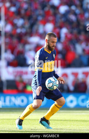 Buenos Aires, Argentinien - September 01, 2019: Daniele Di Rossi im Spiel River vs Boca in der monumentalen Stadion in Buenos Aires, Argentinien Stockfoto
