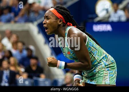 New York, USA. 31 Aug, 2019. CORI GAUFF (USA) Credit: Unabhängige Fotoagentur/Alamy leben Nachrichten Stockfoto