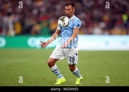 Rom, Italien. 01 Sep, 2019. Rom, Italien, 1. September 2019: Stefan Radu (Latium) in Aktion während der Serie A Fußball Spiel Derby zwischen SS Lazio und AS Roma, im Olympiastadion in Rom. Credit: Unabhängige Fotoagentur/Alamy leben Nachrichten Stockfoto