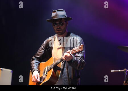 Knebworth, Herfordshire, UK. 1. September 2019. Die Koralle live an der zweiten Cool Britannia Festival auf dem Gelände des Knebworth House. Stockfoto