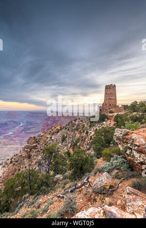 Desert View Wachturm am Grand Canyon, Arizona, USA. Stockfoto