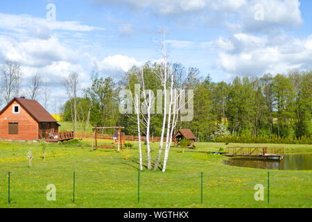 Eine Farm in Litauen Stockfoto