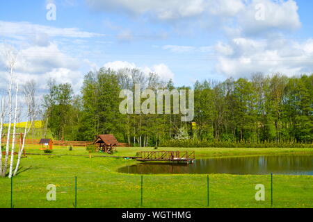 Eine Farm in Litauen Stockfoto