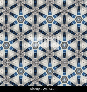 Interessante Formen schaffen eine schöne, symmetrisches Design Pattern, die nahtlos gefliest werden kann Stockfoto