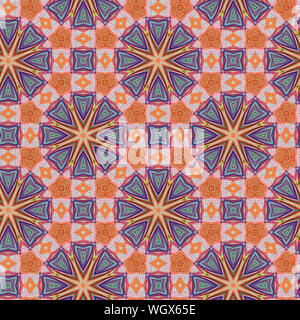 Interessante Formen schaffen eine schöne, symmetrisches Design Pattern, die nahtlos gefliest werden kann Stockfoto