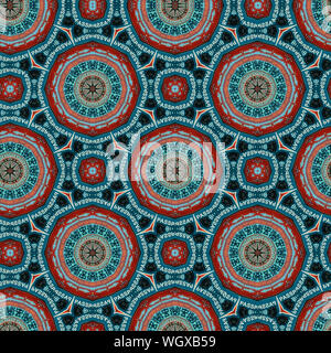 Interessante Formen schaffen eine schöne, symmetrisches Design Pattern, die nahtlos gefliest werden kann Stockfoto