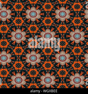 Interessante Formen schaffen eine schöne, symmetrisches Design Pattern, die nahtlos gefliest werden kann Stockfoto