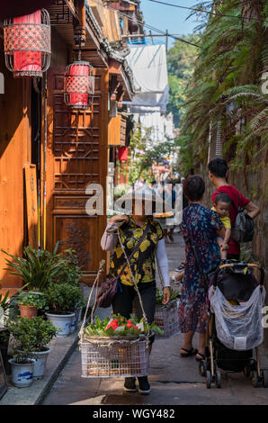 Alten Phoenix Stadt Fenghuang in Hunan County, China, Asien. Stockfoto