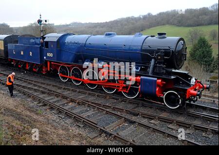 Personal Rangierlokomotiven einschließlich longmoor militärischen Eisenbahn 2-10-0" Gordon' an Highley, Severn Valley Railway, Shropshire Stockfoto