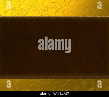 Distressed grunge golden Textur als abstrakter Hintergrund. Stockfoto