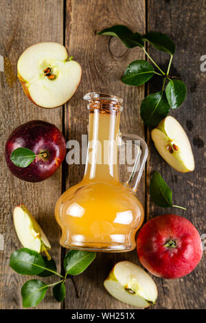 Apple Cider in Glas Glas Stockfoto