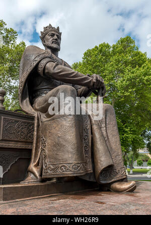 Amir Temur Denkmal, Samarkand, Usbekistan Stockfoto