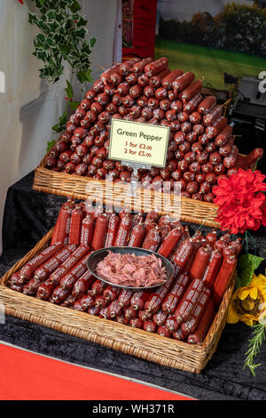 Trade Fruit Stände auf der Chatsworth Country Fair, Chatsworth .Derbyshire.England.UK Stockfoto
