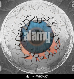 Digital gerenderte Darstellung eines abstrakten Augapfel Hintergrund. Stockfoto