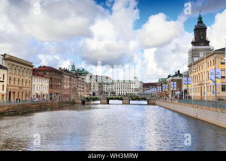 Göteborg, Schweden - 26. AUGUST 2018: Blick auf die Stadt Göteborg, Schweden. Göteborg ist die zweitgrößte Stadt in Schweden mit 1 Millionen Einwohnern in der Stockfoto