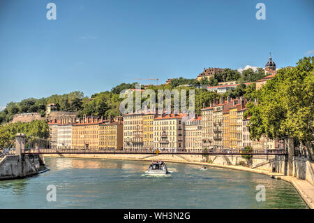 Lyon, das historische Zentrum, HDR-Bild Stockfoto