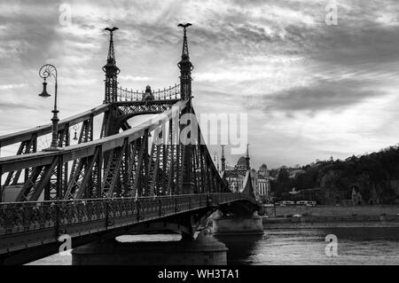 Freiheitsbrücke in Budapest, Ungarn Stockfoto