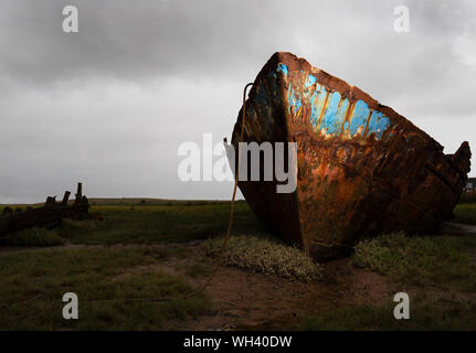 Foto: © Jamie Callister. Fleetwood boot Friedhof auf dem Fluss Wyre, Fleetwood, nördlich von Blackpool, Lancashire, England, 28. August, 2019. Stockfoto