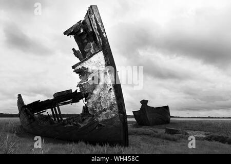 Foto: © Jamie Callister. Fleetwood boot Friedhof auf dem Fluss Wyre, Fleetwood, nördlich von Blackpool, Lancashire, England, 28. August, 2019. Stockfoto