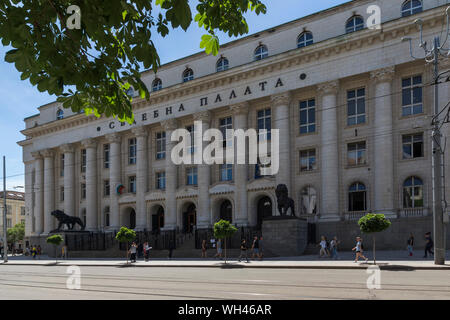 SOFIA, Bulgarien - 31. MAI 2018: Palast der Justiz in der Stadt Sofia, Bulgarien Stockfoto