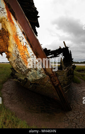 Foto: © Jamie Callister. Fleetwood boot Friedhof auf dem Fluss Wyre, Fleetwood, nördlich von Blackpool, Lancashire, England, 28. August, 2019. Stockfoto