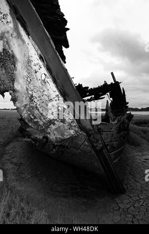 Foto: © Jamie Callister. Fleetwood boot Friedhof auf dem Fluss Wyre, Fleetwood, nördlich von Blackpool, Lancashire, England, 28. August, 2019. Stockfoto