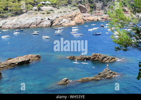 Maritim Landschaft in Sa Tuna (Begur) Stockfoto