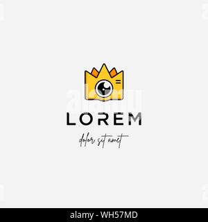 Kamera Fort Logo Vorlage Vektor Symbol Design Stock Vektor