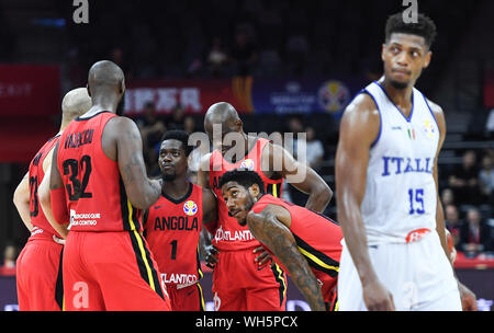 Foshan, Guangdong Provinz Chinas. 2. Sep 2019. Spieler von Angola Unordnung in der Gruppe D Match zwischen Italien und Angola an der FIBA WM 2019 in Foshan in der chinesischen Provinz Guangdong, am 2. September 2019. Credit: Xue Yubin/Xinhua/Alamy leben Nachrichten Stockfoto