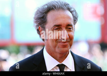 Italien, Lido di Venezia, 1. September 2019: Paolo Sorrentino besucht die Campari Preisverleihung an Luca Bigazzi während des 76. Filmfestival von Venedig Stockfoto