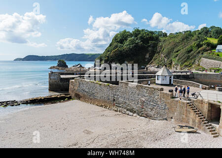 Der Strand und die historischen Hafen in Charlestown in Cornwall, England, Großbritannien, Großbritannien, Stockfoto