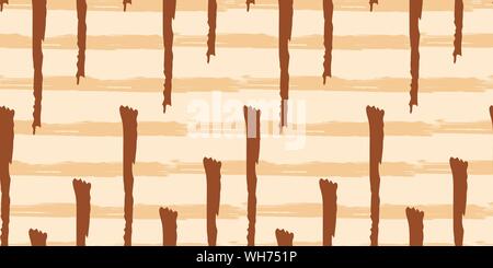 Nahtlose Cage, Plätze, Plaid, Polo. Vektor abstrakte Handzeichnung mit Streifen aus Acryl Farben und Pinsel. Geometrische Struktur Stock Vektor