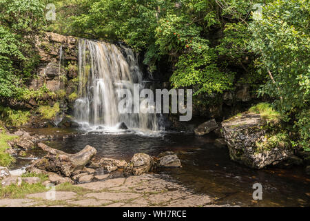 Catrake Kraft Wasserfall an der Küste zu Küste Spaziergang in der Nähe des Dorfes Keld in den Yorkshire Dales Stockfoto