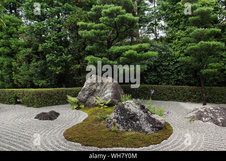 Japanischer Zen-garten in Kyoto (taizo-in) Stockfoto