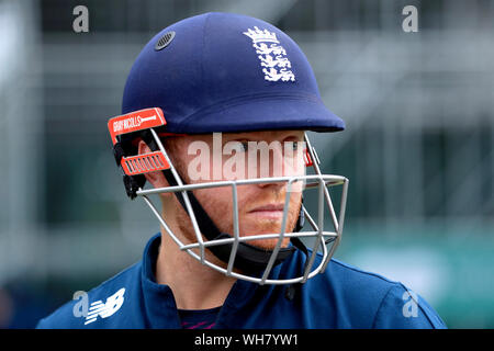 England's Jonny Bairstow während einer Netze Session im Old Trafford, Manchester. Stockfoto