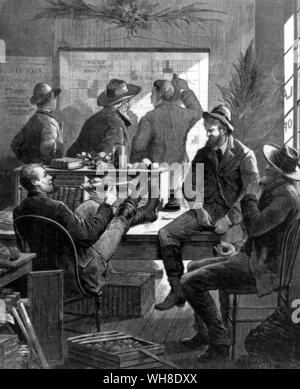 Der amerikanischen Geschichte: Ein Kansas Land Office 1874. . . . . Stockfoto