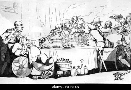 Komfort der Badewanne 1798 von Thomas Rowlandson (1756-1827). Englisch Illustrator von Büchern und Zeitschriften, spezialisiert auf historische Ereignisse und die Innenstadt von London.. Stockfoto