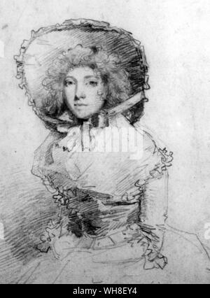 Frau Robinson (1758-1800). Englische Schauspielerin, Romanautor und Dichter. Stockfoto