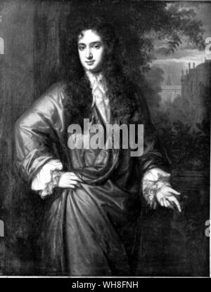 Herr Rochester. John Wilmot, zweite Earl of Rochester (1647-1680), war ein englischer Höfling und Dichter. Lord Rochester Monkey von Graham Greene, Seite 183. Stockfoto