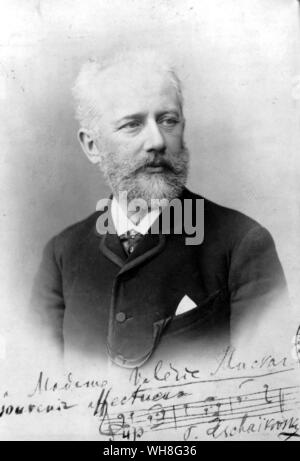 Pjotr Iljitsch Tschaikowski (1840-1893) war ein russischer Komponist der Romantik. Von John Warrack, Seite 192 Tschaikowsky. Stockfoto