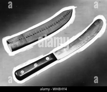 Kapitän Robert Falcon Scott's (1868-1912) Abdichtung Messer. Antarktis: Der letzte Kontinent, der von Ian Cameron, Seite 60. Stockfoto