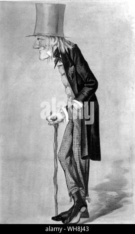 Richard Owen - Karikaturen von Vanity Fair. Darwin und der Beagle von Alan Moorhead, Seite 265. Stockfoto