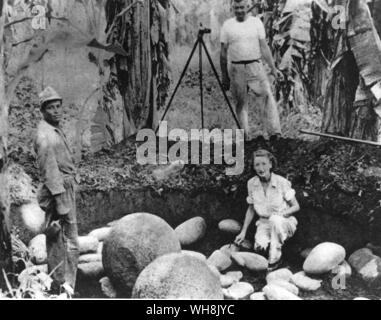 Dr. und Frau Lothrop Aushub in Costa Rica Stockfoto