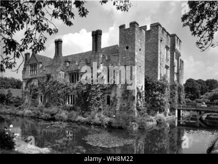 Hever Castle Kent Tudor House, wo Anne Boleyn gebracht wurde Stockfoto