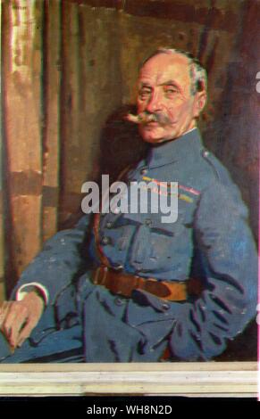 Der französische Marschall Ferdinand Foch, der kam, Oberbefehlshaber im Jahr 1918 von allen Alliierten Armeen an der Westfront. Stockfoto