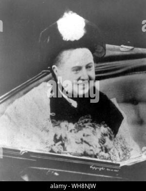 Queen Victoria empfangen vom Bürgermeister und Corporation von Newport Isle of Wight vom 22. Juli 1887 Stockfoto