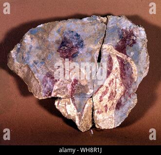 Die Minoische Geist ist immer noch stark. Zwei junge Männer. Fresco, von Pylos, 13. Jahrhundert - Platte 39 Stockfoto