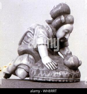 Netsuke japanische Carving Stockfoto