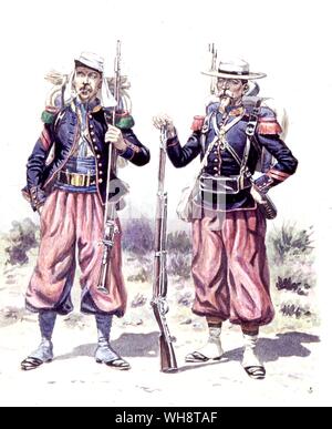 Französische Fremdenlegion Uniformen in Mexiko abgenutzt Stockfoto