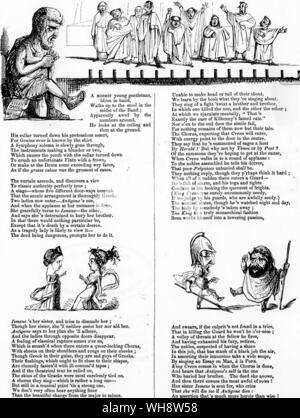Antigone analysiert eine Karikatur aus dem Punch 18. Januar 1845 Stockfoto